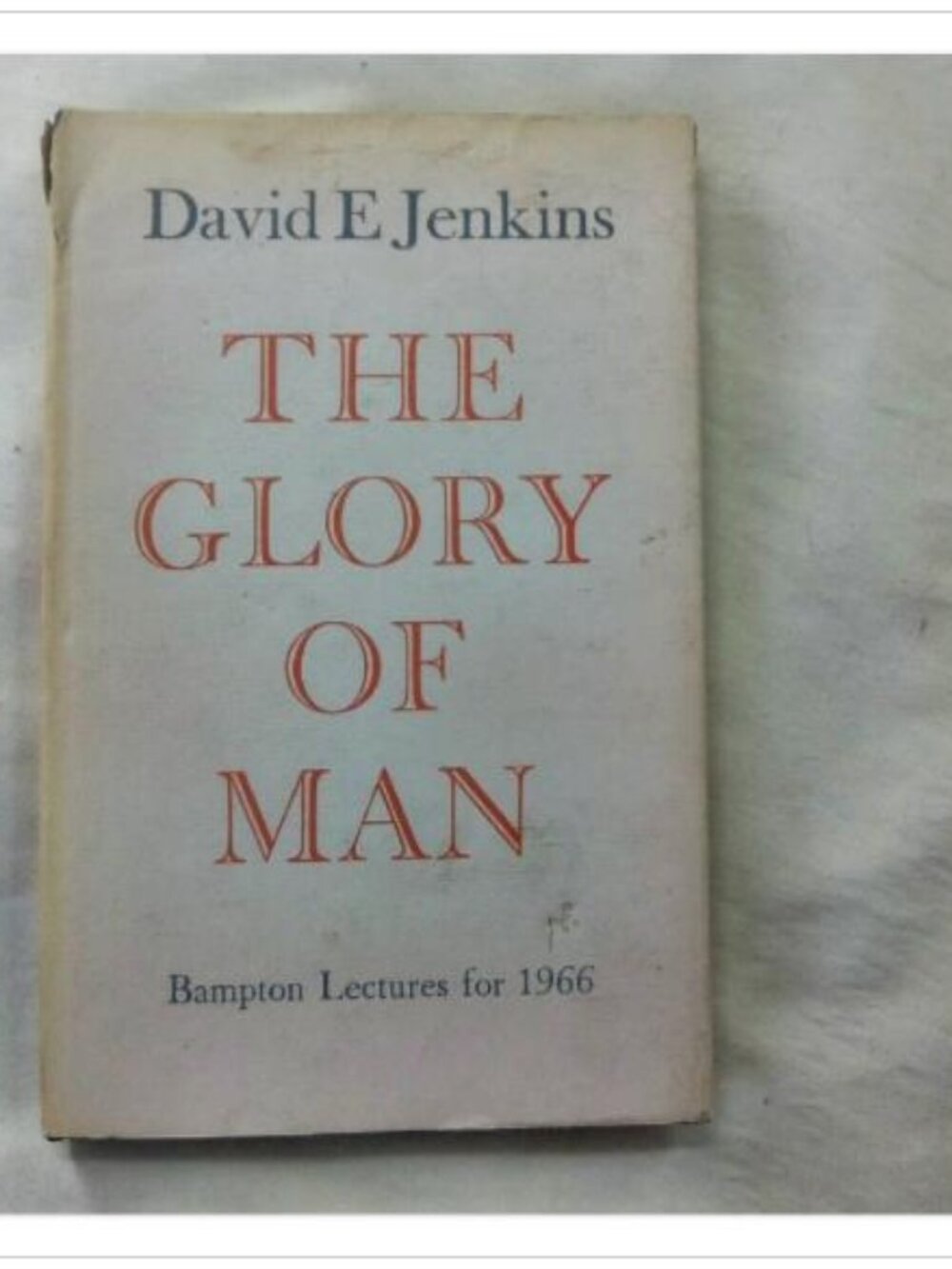 The Glory of Man David E. Jenkins 1967 First Edition Paperback Book Vintage